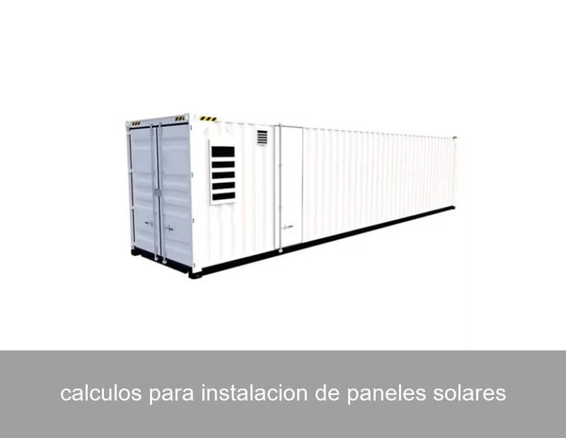 calculos para instalacion de paneles solares