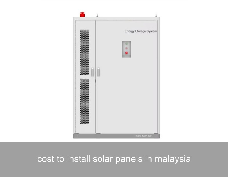 cost to install solar panels in malaysia