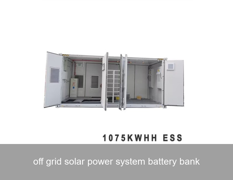 off grid solar power system battery bank