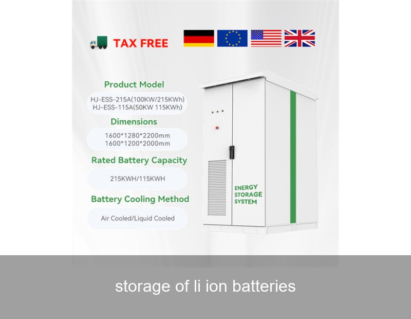 storage of li ion batteries